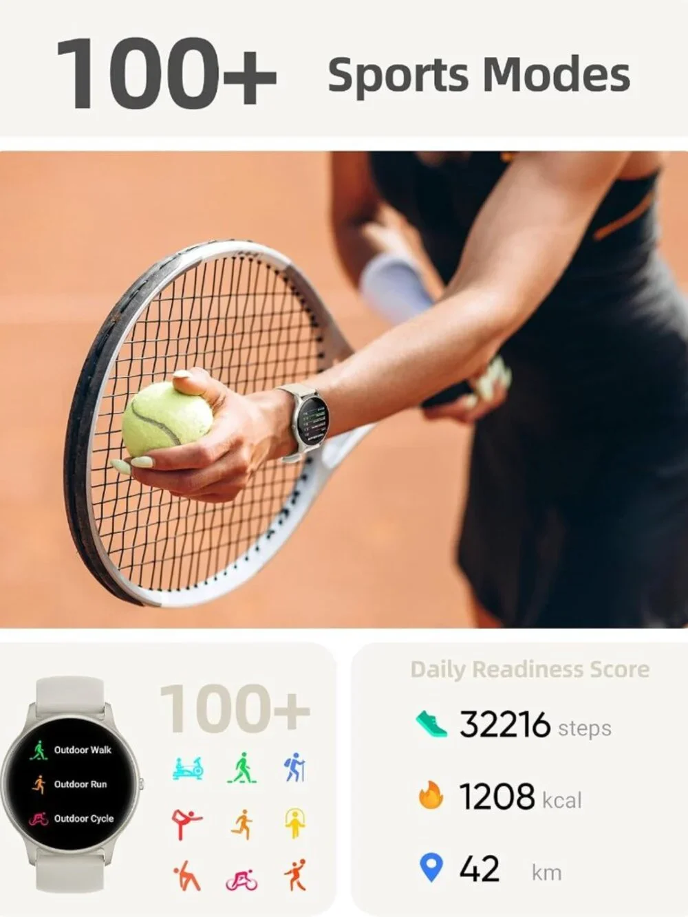 Smartwatch with Call Function, Fitness Tracker for Men & Women, Health Monitor